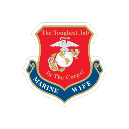 Marine Wife (USMC) Transparent STICKER Die-Cut Vinyl Decal 5 Inch - The Sticker Space