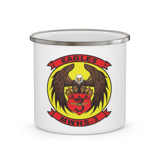 Marine Wing Headquarters Squadron 3 (USMC) Enamel Mug-12oz-The Sticker Space