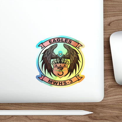 Marine Wing Headquarters Squadron 3 (USMC) Holographic STICKER Die-Cut Vinyl Decal-The Sticker Space