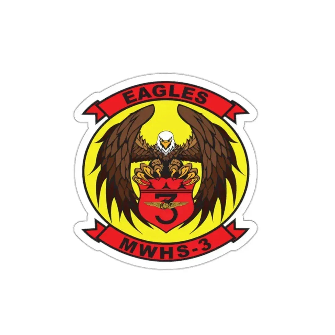 Marine Wing Headquarters Squadron 3 (USMC) STICKER Vinyl Kiss-Cut Decal ...