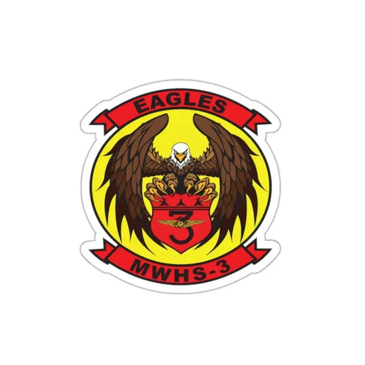 Marine Wing Headquarters Squadron 3 (USMC) STICKER Vinyl Kiss-Cut Decal 2 Inch White - The Sticker Space