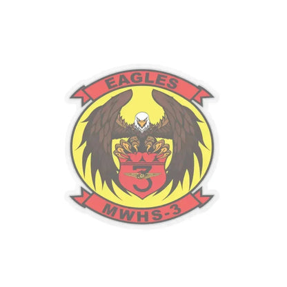 Marine Wing Headquarters Squadron 3 (USMC) STICKER Vinyl Kiss-Cut Decal 6 Inch Transparent - The Sticker Space