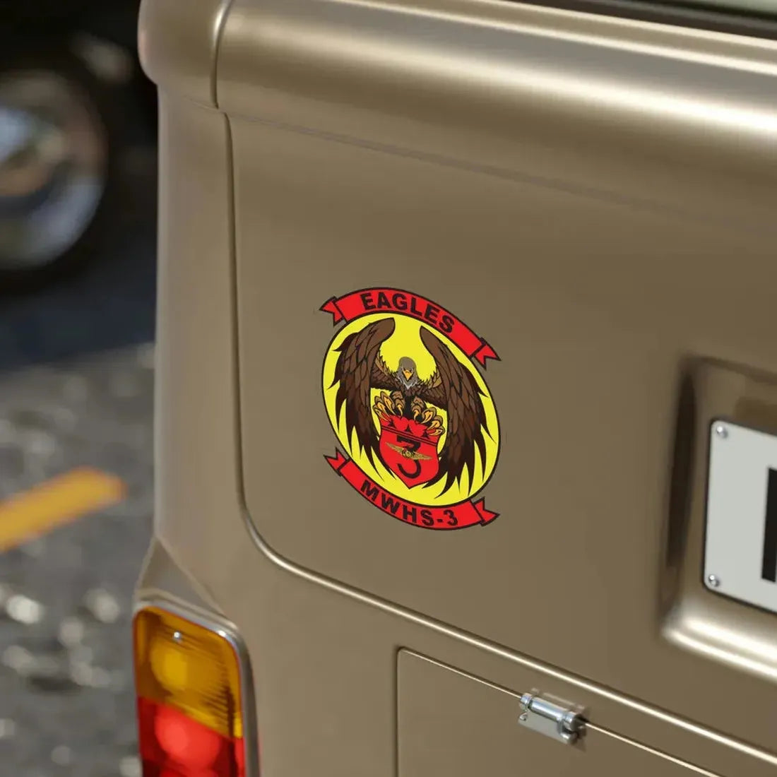 Marine Wing Headquarters Squadron 3 (USMC) Transparent STICKER Die-Cut Vinyl Decal - The Sticker Space