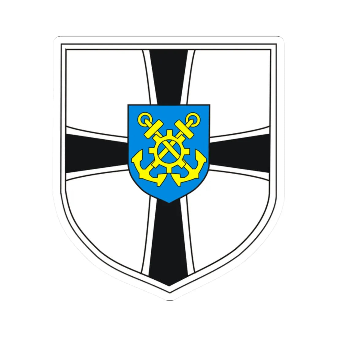 Marineamt-Wappen (Germany) (Coat of Arms) STICKER Vinyl Kiss-Cut Decal 2 Inch White - The Sticker Space
