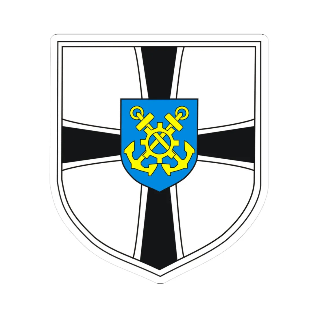 Marineamt-Wappen (Germany) (Coat of Arms) STICKER Vinyl Kiss-Cut Decal 3 Inch White - The Sticker Space