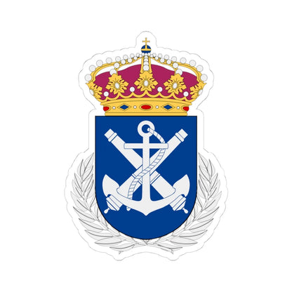 Marinens officershögskola vapen (Sweden) (Coat of Arms) STICKER Vinyl Kiss-Cut Decal 4 Inch White - The Sticker Space