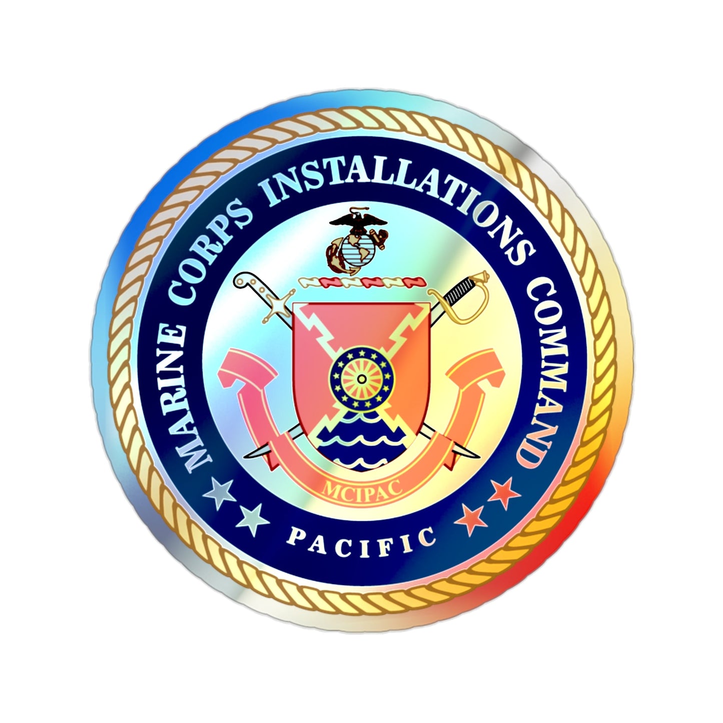 Marines Corps Installations Command Pacific (USMC) Holographic STICKER Die-Cut Vinyl Decal-2 Inch-The Sticker Space