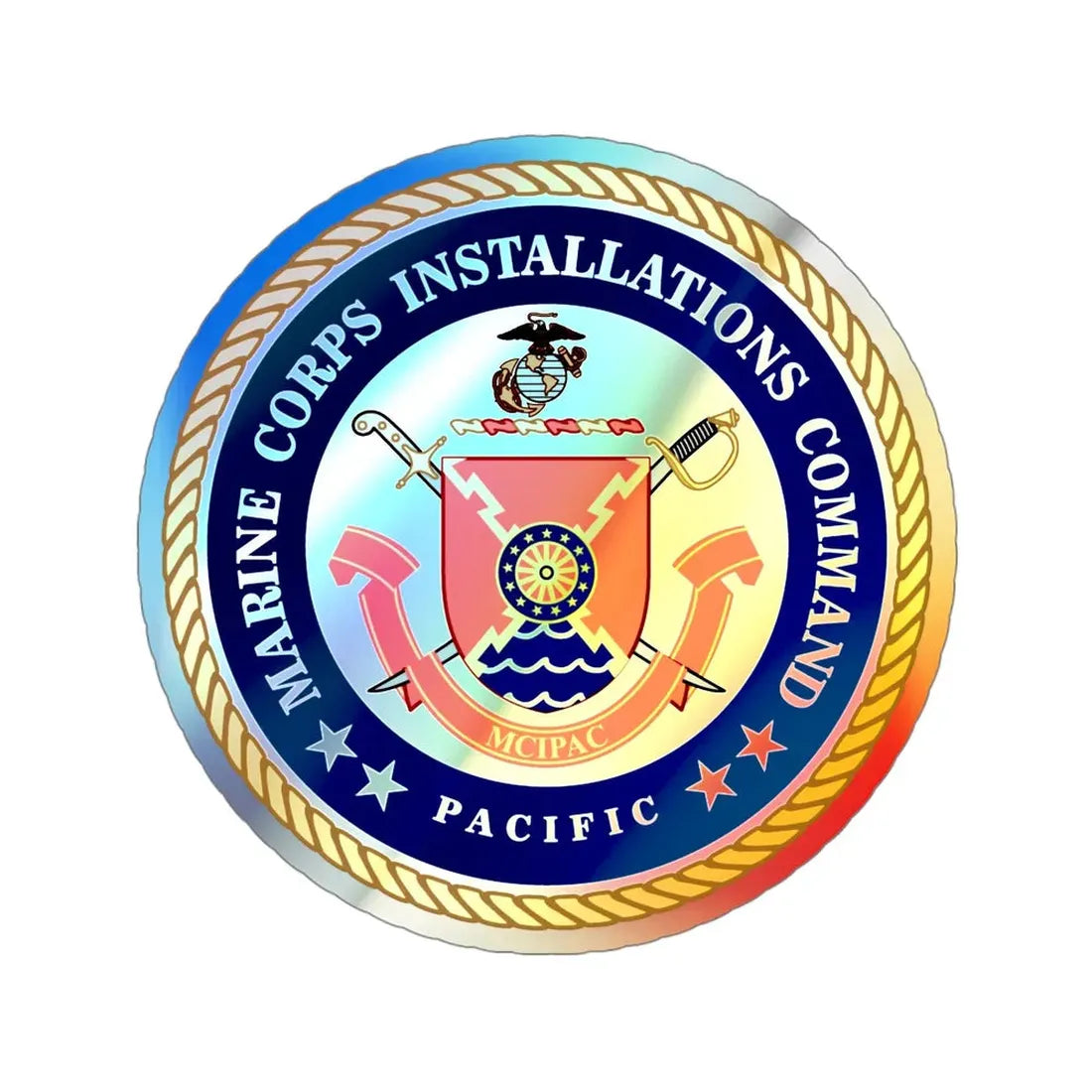 Marines Corps Installations Command Pacific (USMC) Holographic STICKER Die-Cut Vinyl Decal - The Sticker Space
