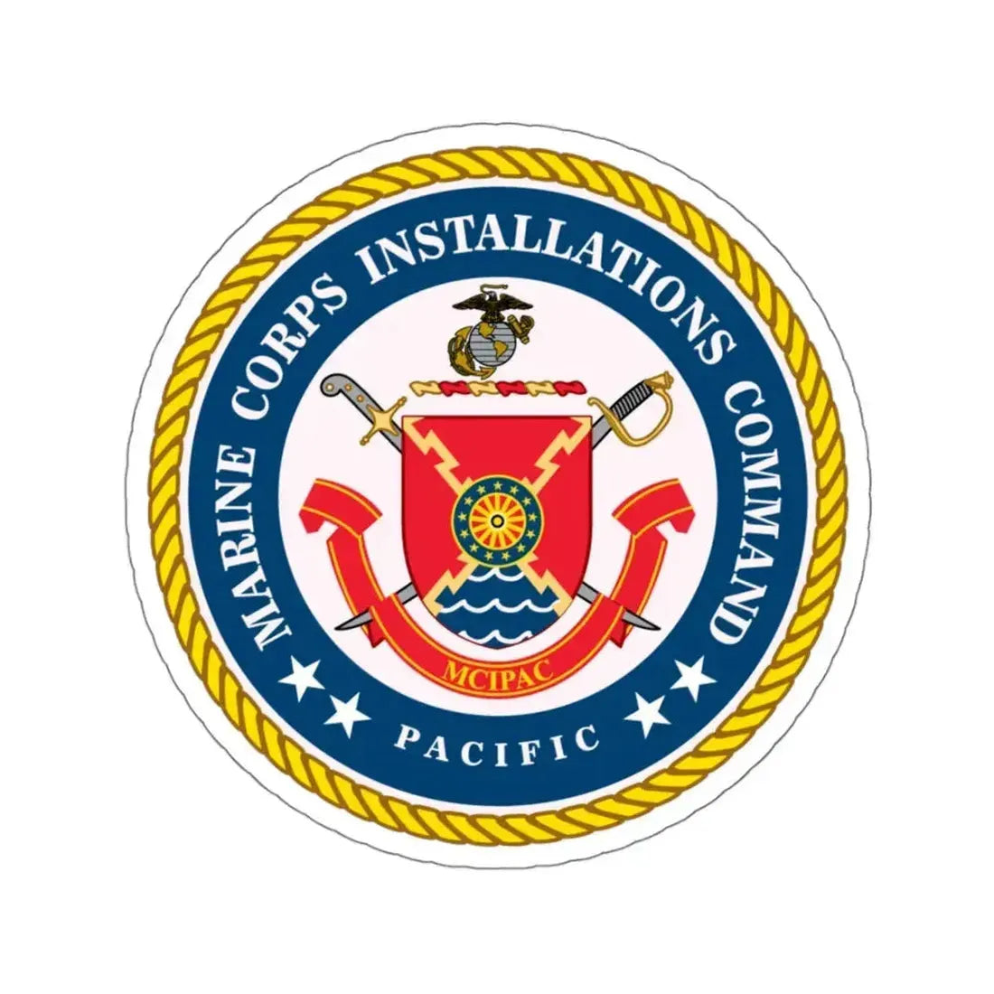 Marines Corps Installations Command Pacific (USMC) STICKER Vinyl Kiss-Cut Decal 4 Inch White - The Sticker Space