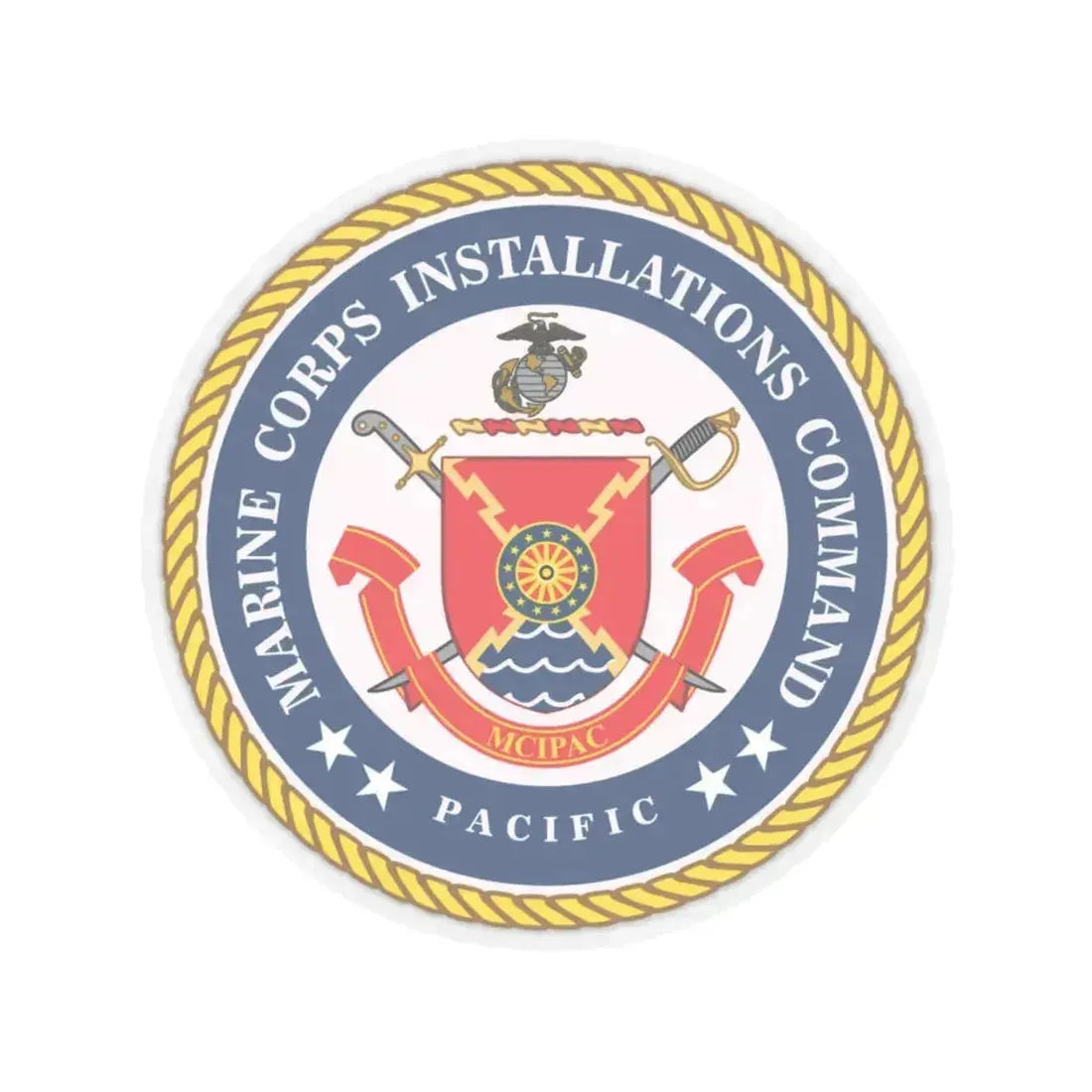 Marines Corps Installations Command Pacific (USMC) STICKER Vinyl Kiss-Cut Decal 6 Inch Transparent - The Sticker Space