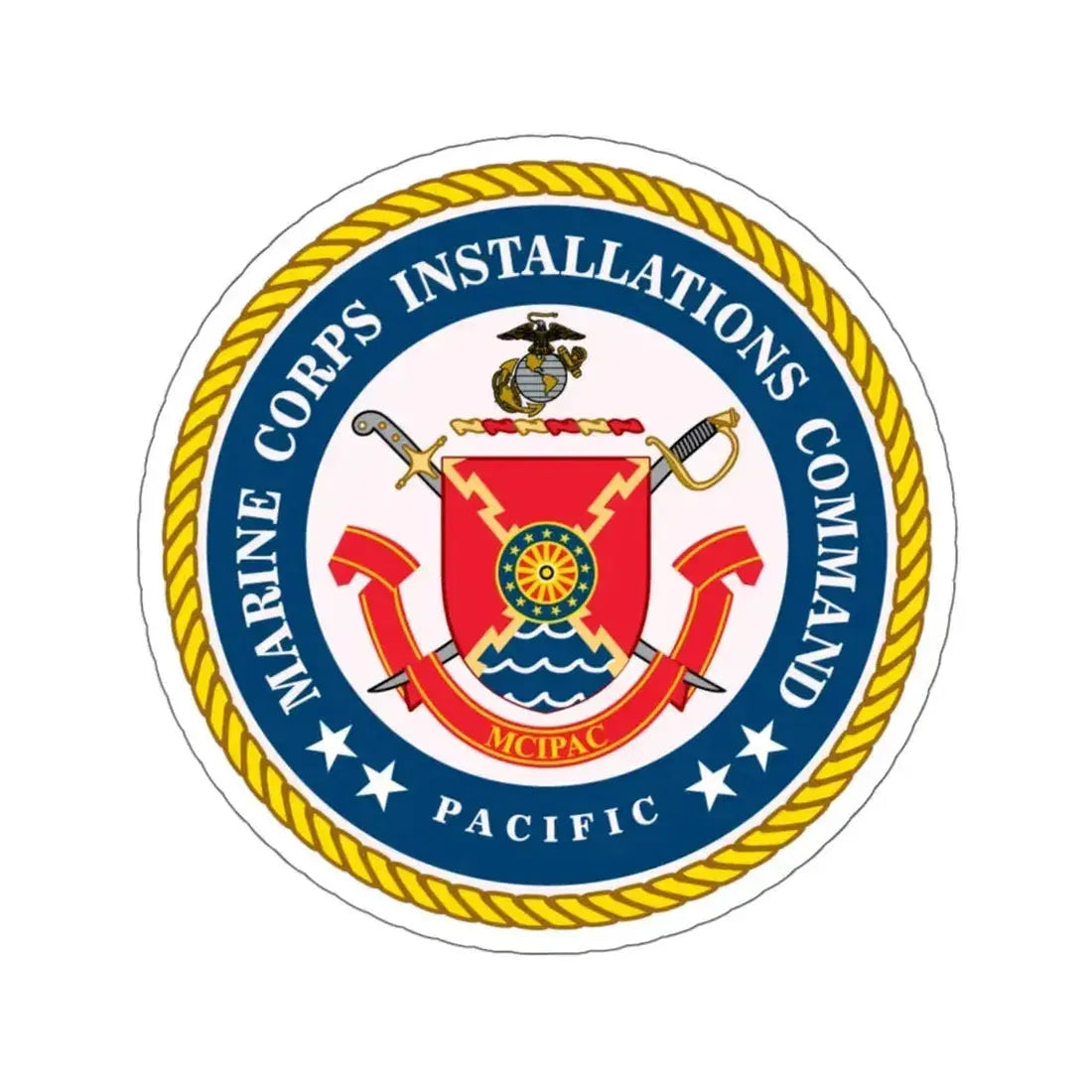 Marines Corps Installations Command Pacific (USMC) STICKER Vinyl Kiss-Cut Decal 6 Inch White - The Sticker Space