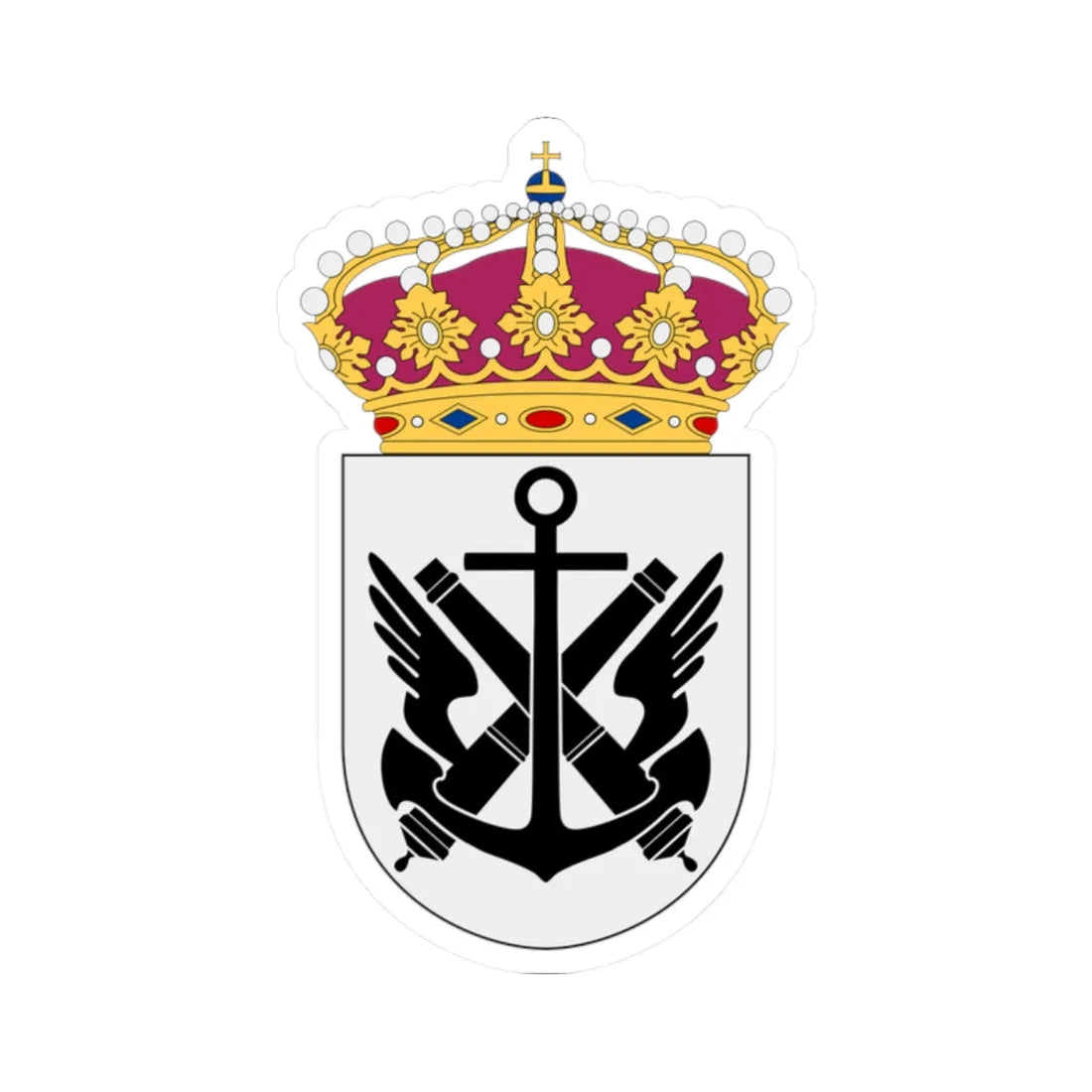 Marinflygledningen vapen (Sweden) (Coat of Arms) STICKER Vinyl Kiss-Cut Decal 2 Inch White - The Sticker Space