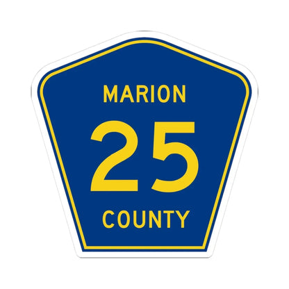 Marion County 25 (Florida) (Road Sign) STICKER Vinyl Kiss-Cut Decal 3 Inch White - The Sticker Space