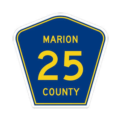 Marion County 25 (Florida) (Road Sign) STICKER Vinyl Kiss-Cut Decal 4 Inch White - The Sticker Space