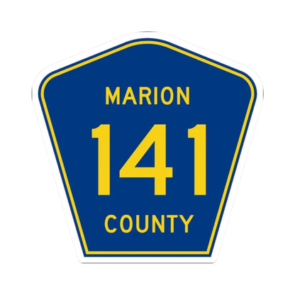 Marion County Route 141 AR (Arkansas) (Road Sign) STICKER Vinyl Kiss-Cut Decal 2 Inch White - The Sticker Space