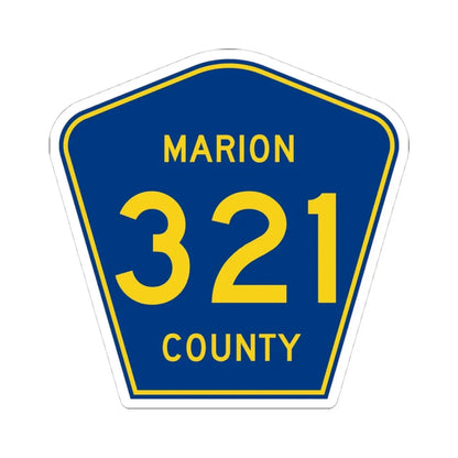 Marion County Route 321 AR (Arkansas) (Road Sign) STICKER Vinyl Kiss-Cut Decal 4 Inch White - The Sticker Space