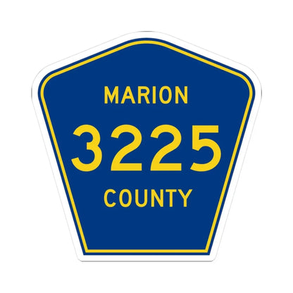 Marion County Route 3225 AR (Arkansas) (Road Sign) STICKER Vinyl Kiss-Cut Decal 3 Inch White - The Sticker Space