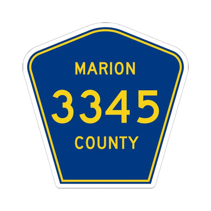Marion County Route 3345 AR (Arkansas) (Road Sign) STICKER Vinyl Kiss-Cut Decal 6 Inch White - The Sticker Space