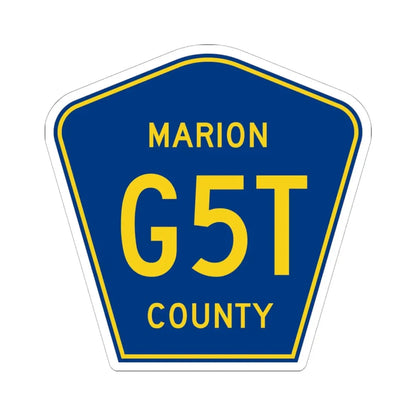 Marion County Route G5T IA (Iowa) (Road Sign) STICKER Vinyl Kiss-Cut Decal 6 Inch White - The Sticker Space