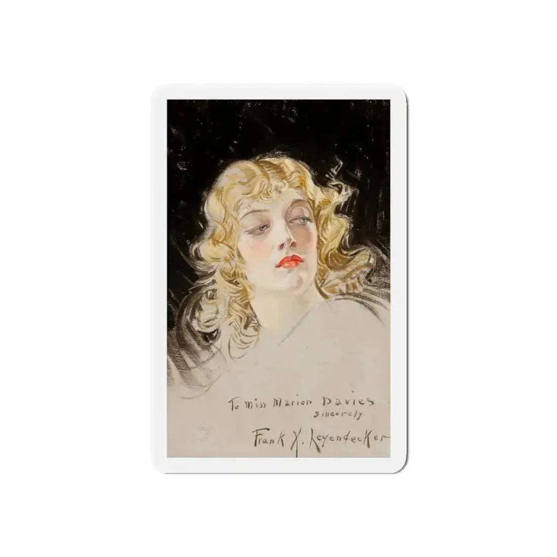 Marion Davies (Magazine Illustration) Refrigerator Magnet 6 Inch - The Sticker Space