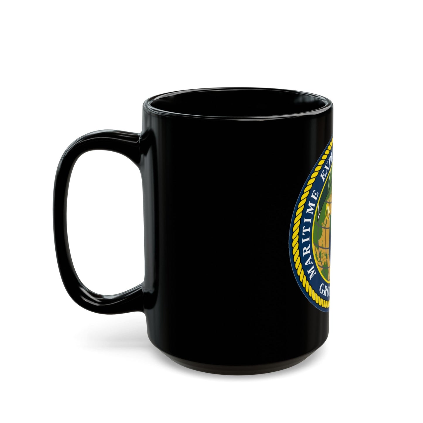 Maritime Expeditionary Grp 1 (U.S. Navy) Black Coffee Mug-The Sticker Space