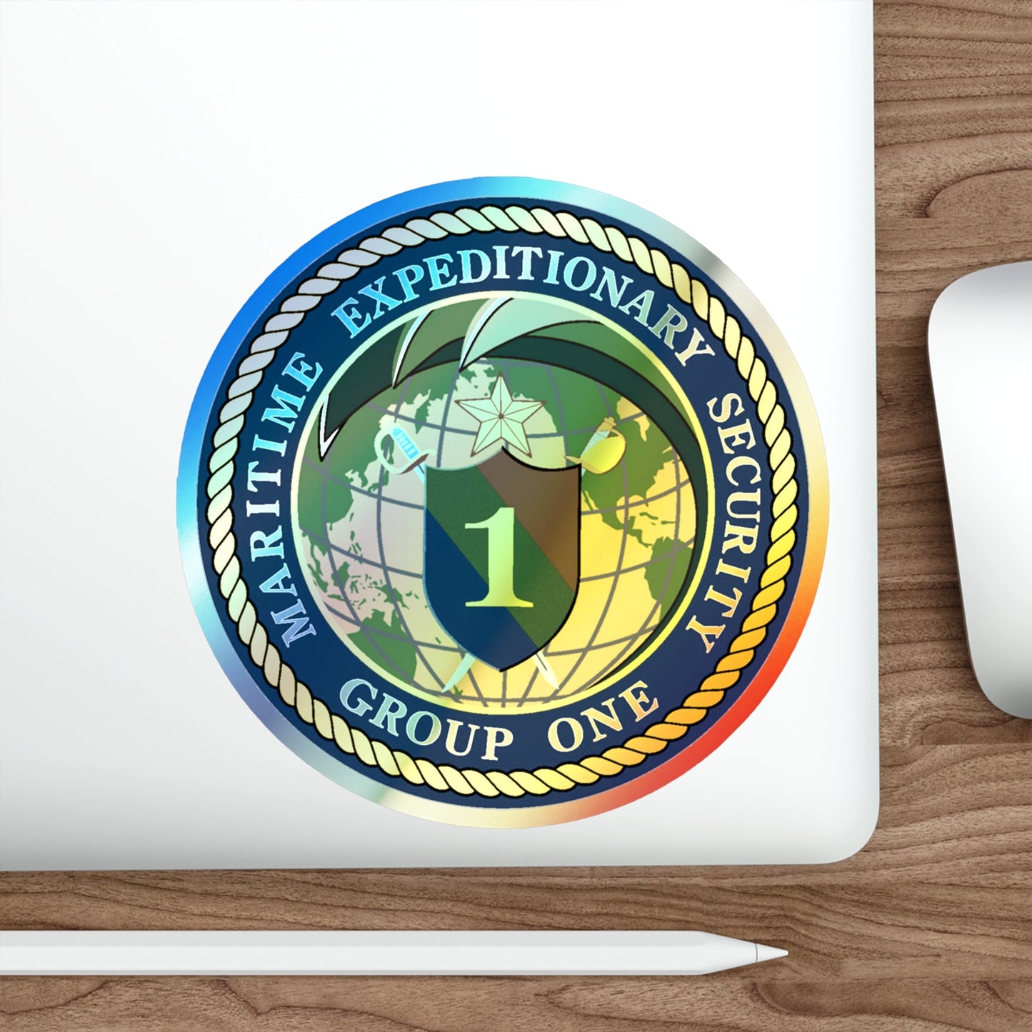 Maritime Expeditionary Grp 1 (U.S. Navy) Holographic STICKER Die-Cut Vinyl Decal-The Sticker Space