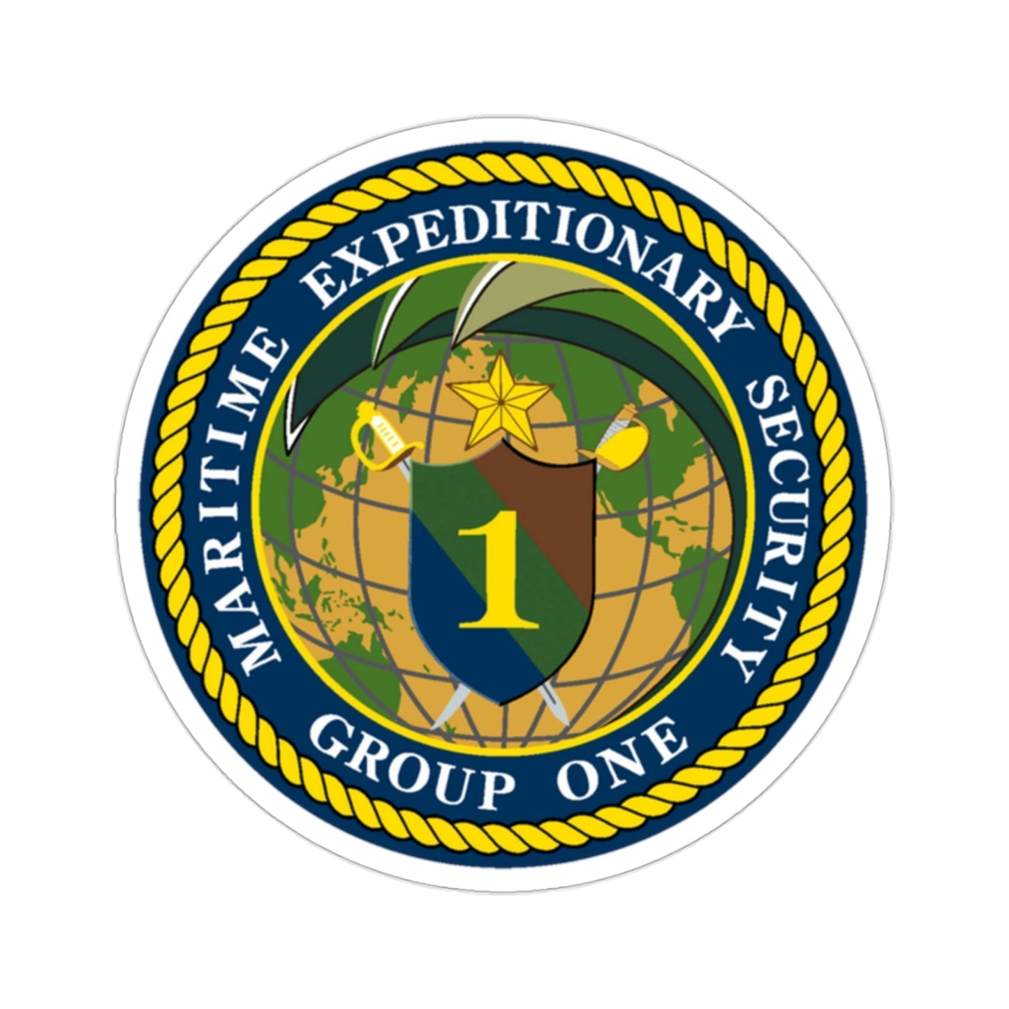 Maritime Expeditionary Grp 1 (U.S. Navy) STICKER Vinyl Die-Cut Decal-2 Inch-The Sticker Space