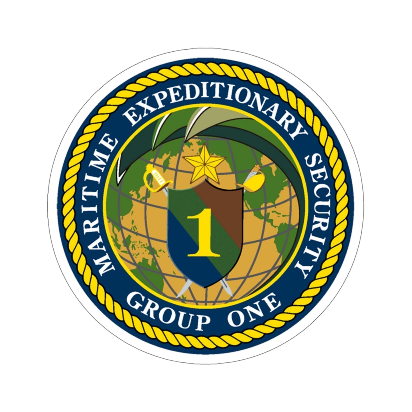 Maritime Expeditionary Grp 1 (U.S. Navy) STICKER Vinyl Die-Cut Decal-5 Inch-The Sticker Space