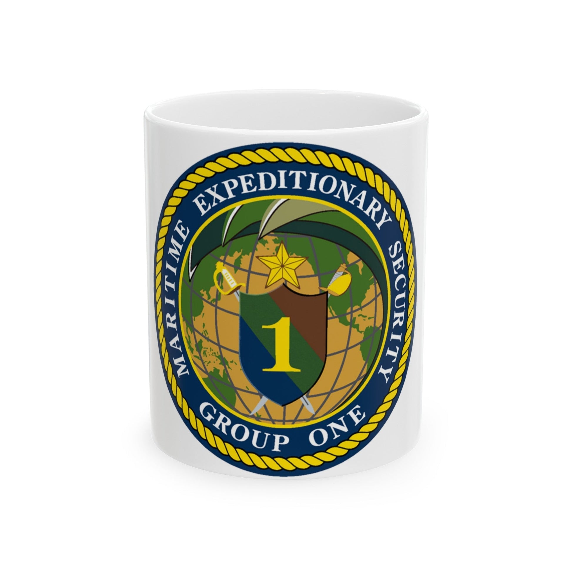 Maritime Expeditionary Grp 1 (U.S. Navy) White Coffee Mug-11oz-The Sticker Space