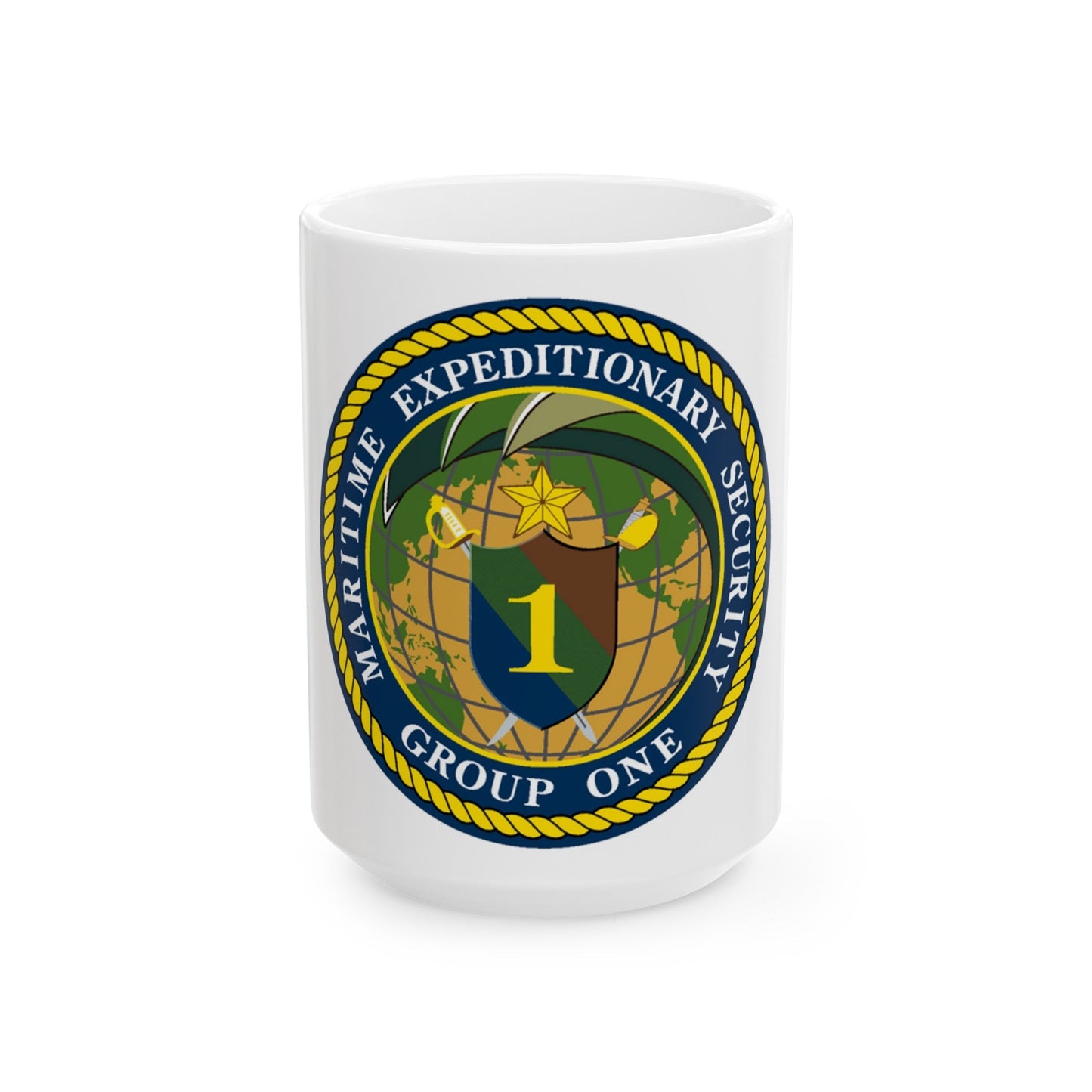 Maritime Expeditionary Grp 1 (U.S. Navy) White Coffee Mug-15oz-The Sticker Space