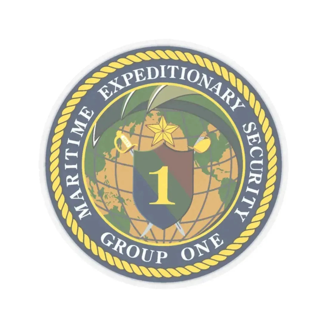 Maritime Expeditionary Grp 1 (U.S. Navy) STICKER Vinyl Kiss-Cut Decal 3 Inch Transparent - The Sticker Space