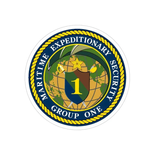 Maritime Expeditionary Grp 1 (U.S. Navy) Transparent STICKER Die-Cut Vinyl Decal 6 Inch Transparent - The Sticker Space