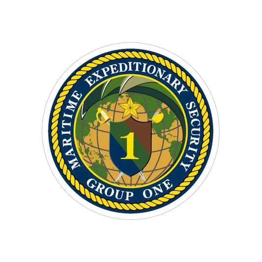 Maritime Expeditionary Grp 1 (U.S. Navy) Transparent STICKER Die-Cut Vinyl Decal 6 Inch Transparent - The Sticker Space