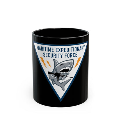 Maritime Expeditionary Security Force (U.S. Navy) Black Coffee Mug-11oz-The Sticker Space