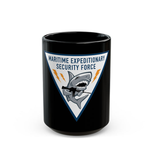 Maritime Expeditionary Security Force (U.S. Navy) Black Coffee Mug-15oz-The Sticker Space