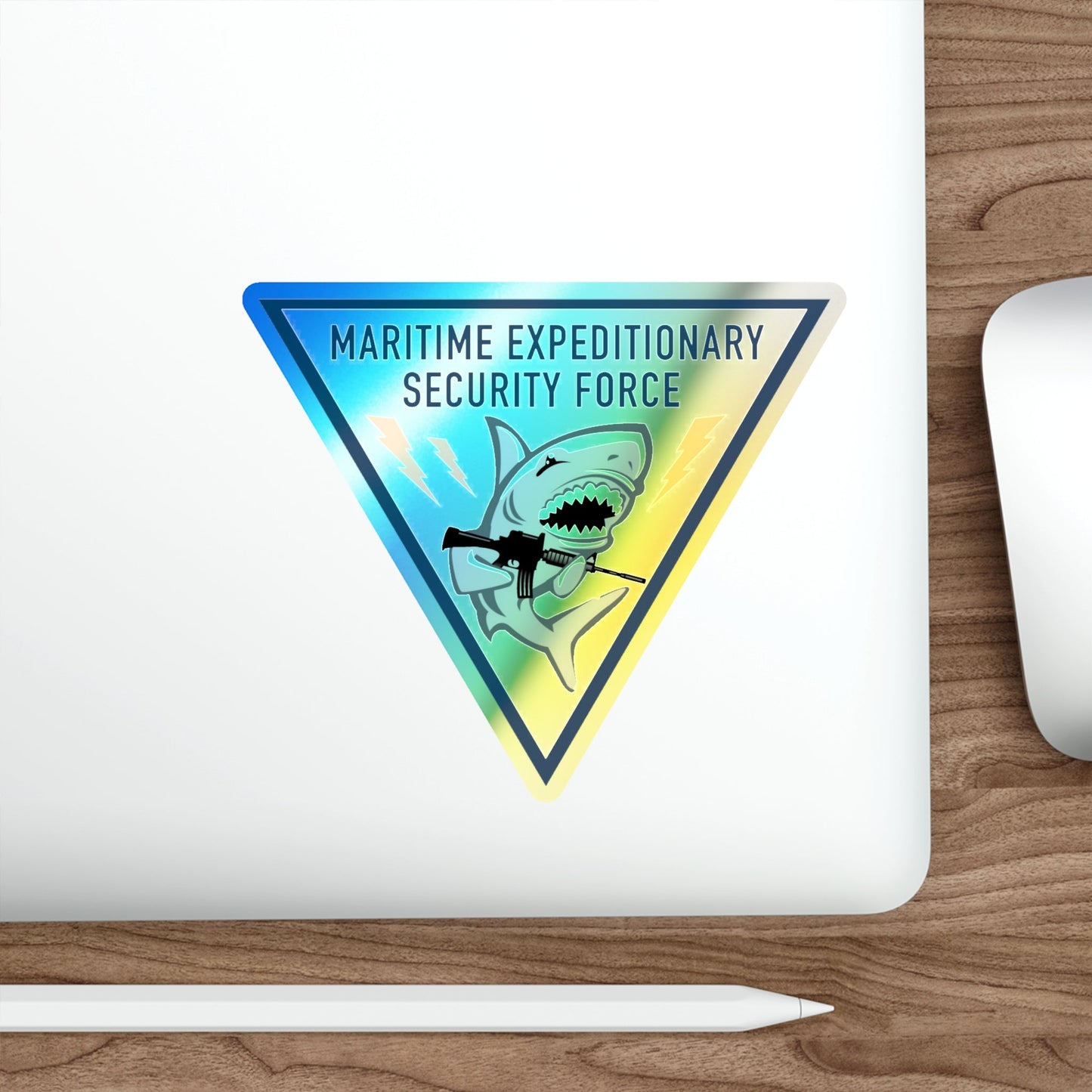 Maritime Expeditionary Security Force (U.S. Navy) Holographic STICKER Die-Cut Vinyl Decal-The Sticker Space