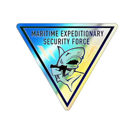 Maritime Expeditionary Security Force (U.S. Navy) Holographic STICKER Die-Cut Vinyl Decal-6 Inch-The Sticker Space