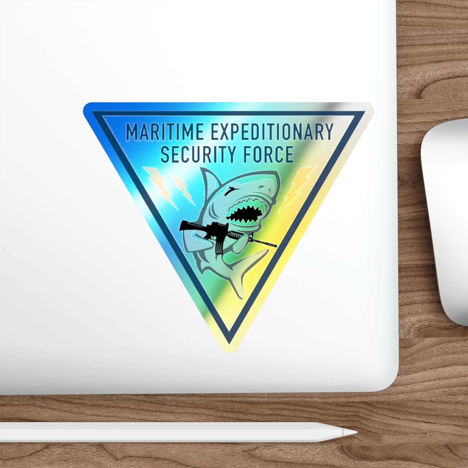 Maritime Expeditionary Security Force (U.S. Navy) Holographic STICKER Die-Cut Vinyl Decal-The Sticker Space