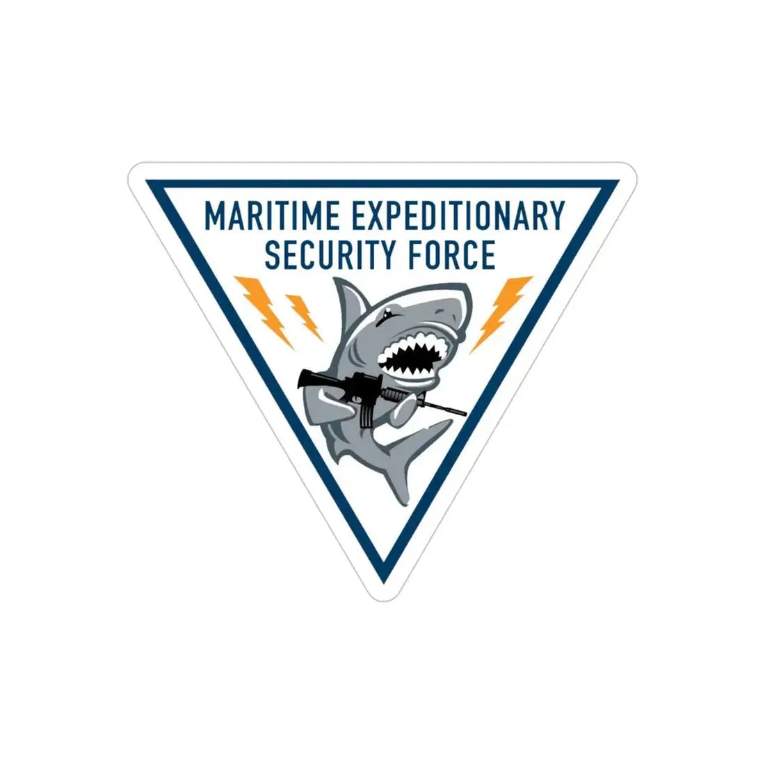 Maritime Expeditionary Security Force (U.S. Navy) Transparent STICKER Die-Cut Vinyl Decal 4 Inch Transparent - The Sticker Space
