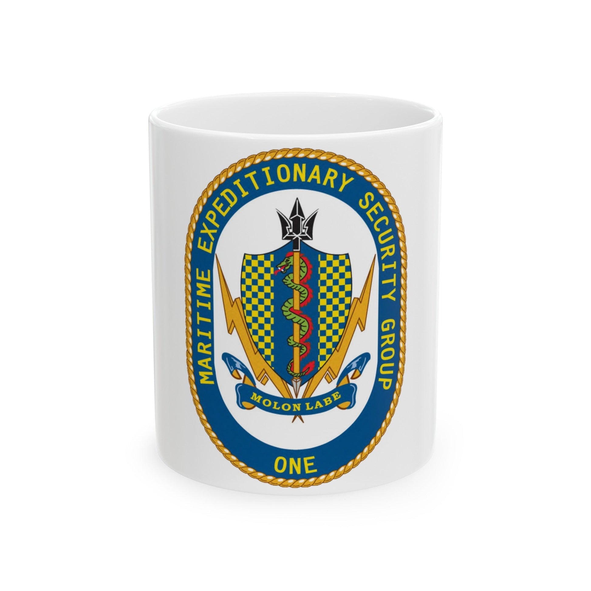 Maritime Expeditionary Security Group One (U.S. Navy) White Coffee Mug-11oz-The Sticker Space