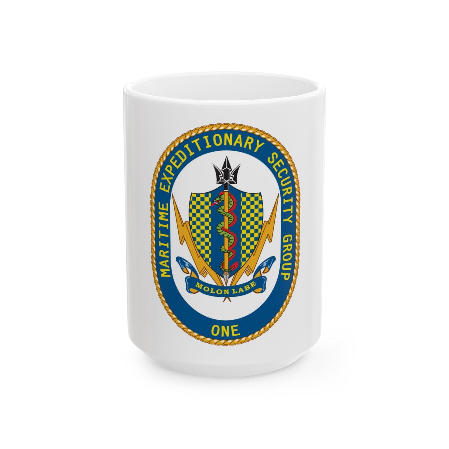 Maritime Expeditionary Security Group One (U.S. Navy) White Coffee Mug-15oz-The Sticker Space