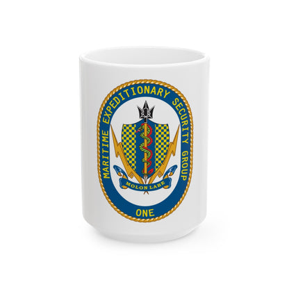 Maritime Expeditionary Security Group One (U.S. Navy) White Coffee Mug-15oz-The Sticker Space