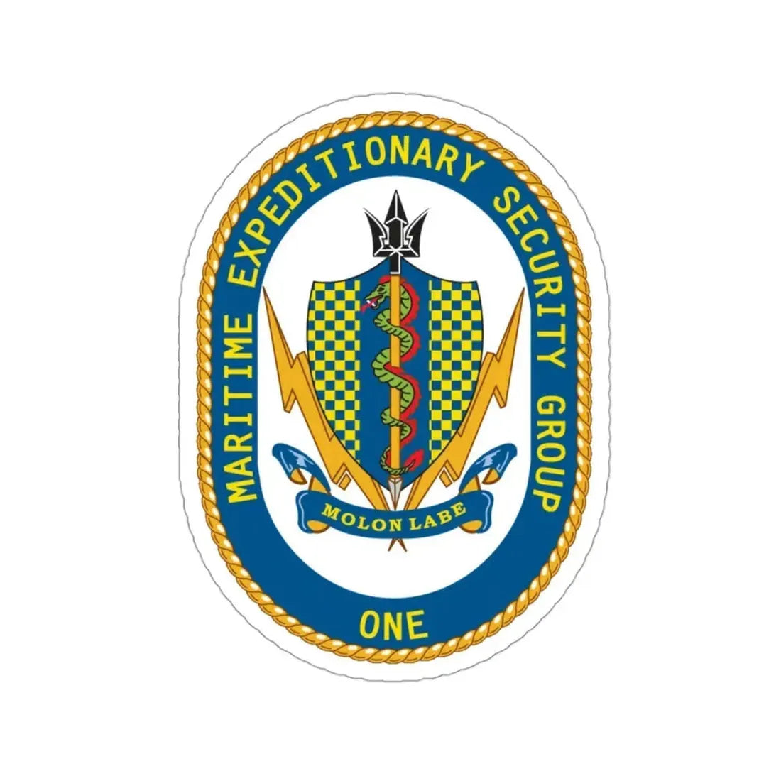 Maritime Expeditionary Security Group One (U.S. Navy) STICKER Vinyl Die-Cut Decal 3 Inch - The Sticker Space