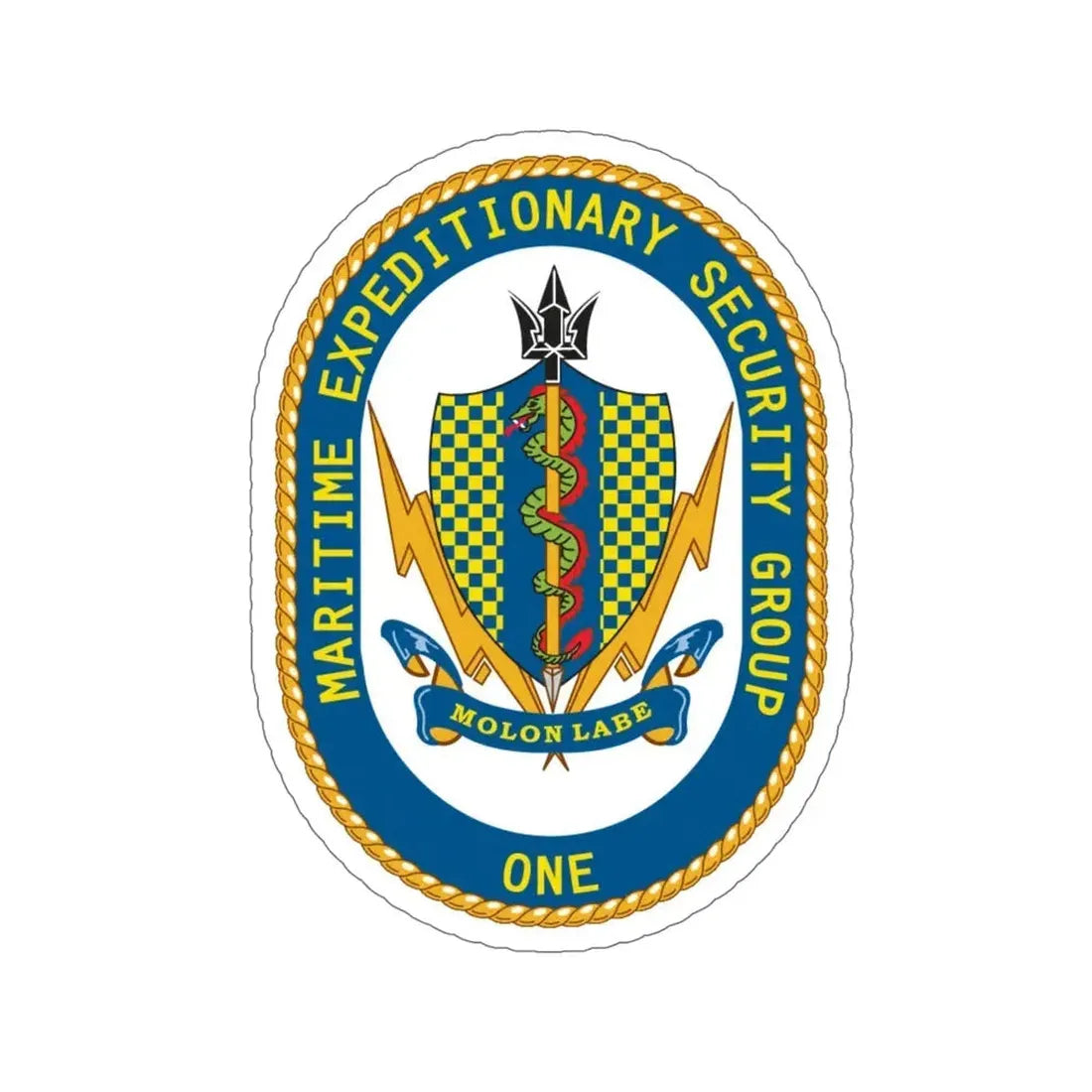 Maritime Expeditionary Security Group One (U.S. Navy) STICKER Vinyl Die-Cut Decal 6 Inch - The Sticker Space