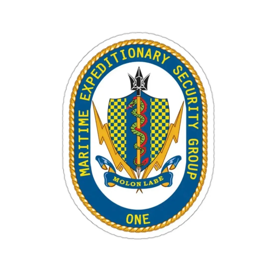 Maritime Expeditionary Security Group One (U.S. Navy) STICKER Vinyl Kiss-Cut Decal 2 Inch White - The Sticker Space