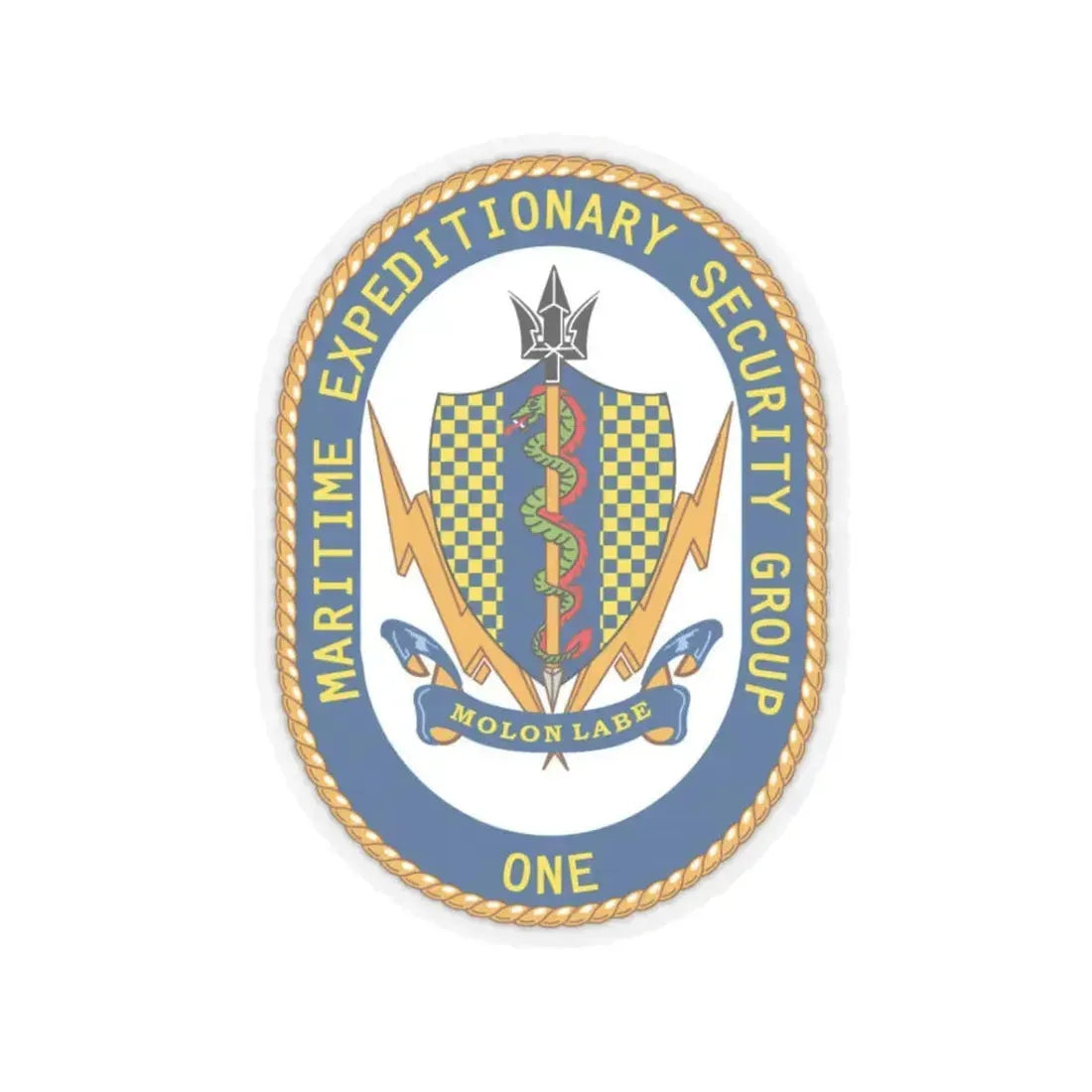 Maritime Expeditionary Security Group One (U.S. Navy) STICKER Vinyl Kiss-Cut Decal 3 Inch Transparent - The Sticker Space