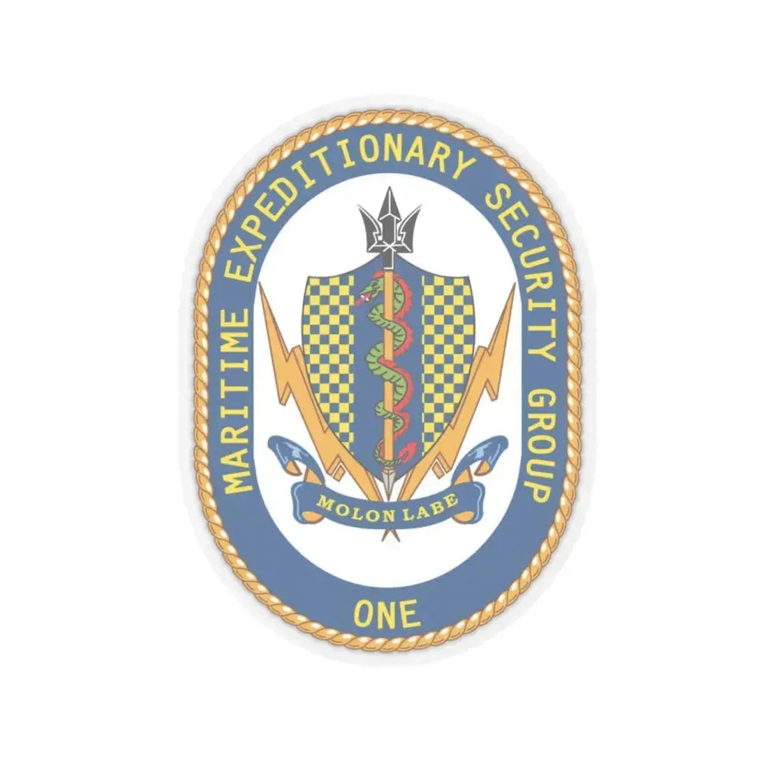 Maritime Expeditionary Security Group One (U.S. Navy) STICKER Vinyl Kiss-Cut Decal 4 Inch Transparent - The Sticker Space