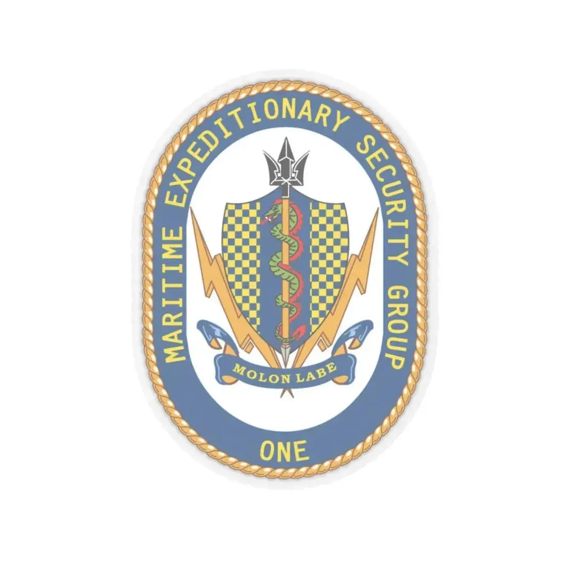 Maritime Expeditionary Security Group One (U.S. Navy) STICKER Vinyl Kiss-Cut Decal 6 Inch Transparent - The Sticker Space