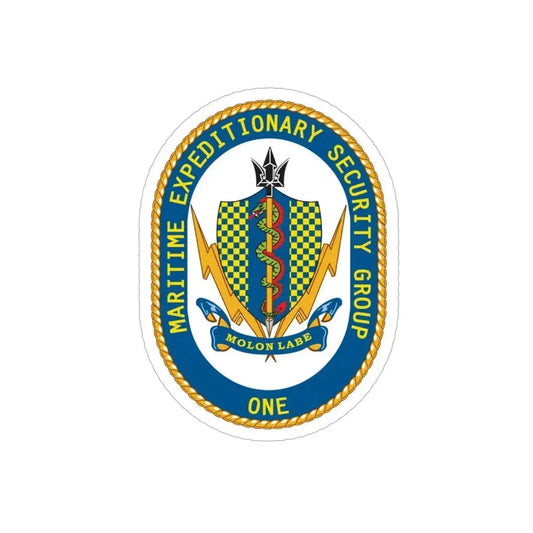 Maritime Expeditionary Security Group One (U.S. Navy) Transparent STICKER Die-Cut Vinyl Decal 6 Inch Transparent - The Sticker Space
