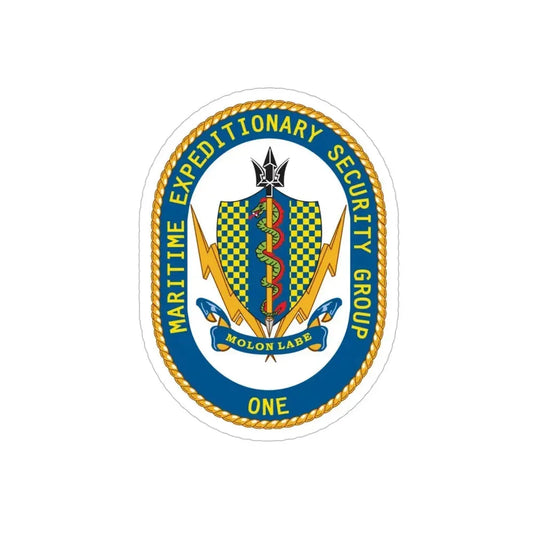 Maritime Expeditionary Security Group One (U.S. Navy) Transparent STICKER Die-Cut Vinyl Decal 6 Inch Transparent - The Sticker Space